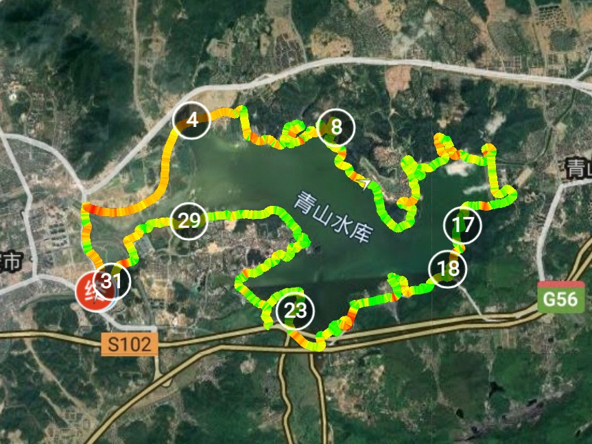 10月27日徒步青山湖绿道环线（半程）